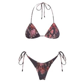 Generisch Dikini High Waist Push Up Karın Kapalı İki Parçalı H Kadın Spor Bikini Seti
