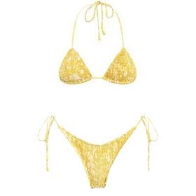 Generisch Dikini High Waist Push Up Karın Kapalı İki Parçalı M Kadın Spor Bikini Seti