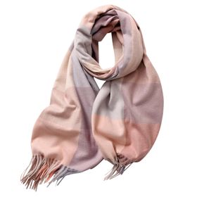 Generisch Vintage Pembe Yumuşak Hafif Renkli Kadın Şal Atkı