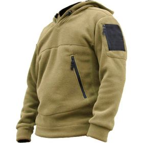 Genius Store Erkek Polar Outdoor Kapşonlu Kombat Tactical Cepli Polar