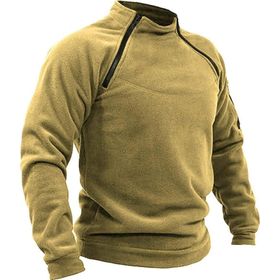 Genius Store Kombat Tactical Bej Fermuarlı Outdoor Erkek Polar