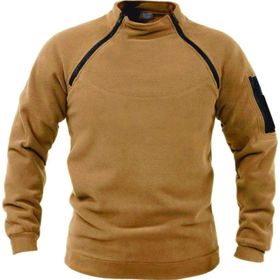 Genius Store Kombat Tactical Kahverengi Fermuarlı Outdoor Erkek Polar