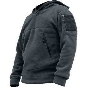 Genius Store Kompat Tactical Füme Kapüşonlu Outdoor Erkek Polar