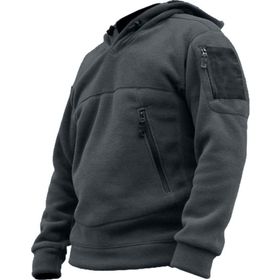 Genius Store Kompat Tactical Füme Kapüşonlu Outdoor Erkek Polar