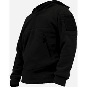 Genius Store Kompat Tactical Siyah Kapüşonlu Outdoor Erkek Polar