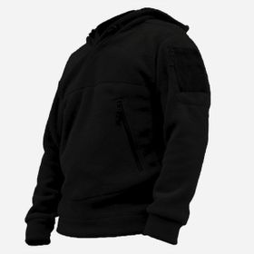 Genius Store Kompat Tactical Siyah Kapüşonlu Outdoor Erkek Polar
