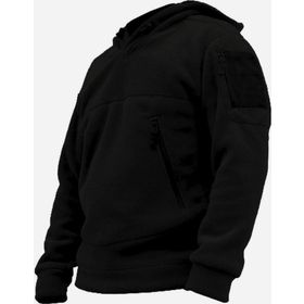 Genius Store Kompat Tactical Siyah Kapüşonlu Outdoor Erkek Polar