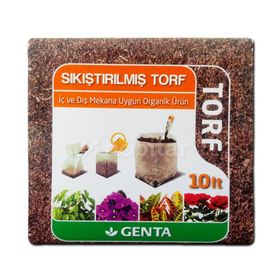 Genta 10 lt Sıkıştırılmış Cocopeat Torf