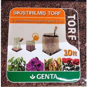 Genta 10 lt Sıkıştırılmış Cocopeat Torf