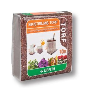 Genta 10 lt Sıkıştırılmış Cocopeat Torf