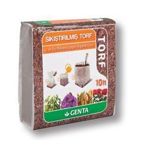 Genta 10 lt Sıkıştırılmış Cocopeat Torf