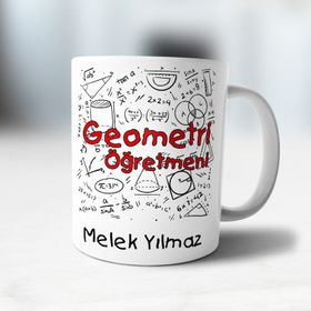 Geometrik Kalp Seramik Kupa Bardak