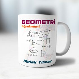 Geometrik Kalp Seramik Kupa Bardak