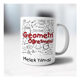 Geometrik Kalp Seramik Kupa Bardak