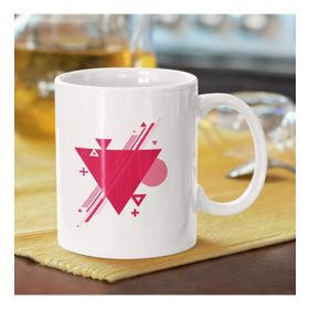 Geometrik Kalp Seramik Kupa Bardak