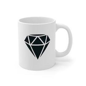 Geometrik Kalp Seramik Kupa Bardak