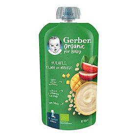 Gerber 110 gr Organik Yulaflı Elma ve Mango Püresi
