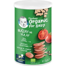 Gerber 35 gr Organik Buğday ve Yulaflı Domates Havuç ve Soğanlı Bebek Atıştırmalığı