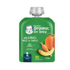 Gerber Organik 90 gr Muzlu Havuçlu Bal Kabağı Püresi