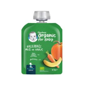 Gerber Organik 90 gr Muzlu Havuçlu Bal Kabağı Püresi