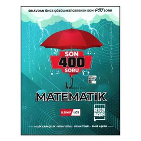 Gerçek Başarı 8. Sınıf Lgs Matematik Son 400 Soru Bankası
