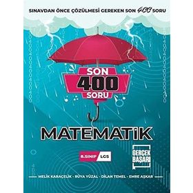 Gerçek Başarı 8. Sınıf Lgs Matematik Son 400 Soru Bankası