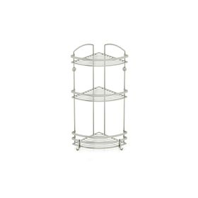 Geseus BK083H Inox Paslanmaz Çelik Üç Katlı Kancalı Banyo Köşe Rafı
