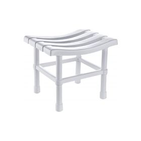 Geseus CLK-124 Çelik Ayna Kare Çok Amaçlı Tabure Beyaz Banyo Taburesi