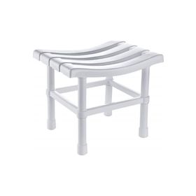 Geseus CLK-124 Çelik Ayna Kare Çok Amaçlı Tabure Beyaz Banyo Taburesi