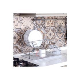 Geseus KB009 Home Krom Şeffaf İki Katlı Tabaklık Bulaşıklık