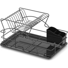 Geseus KB009S Home Mat Siyah İki Katlı Tabaklık Bulaşıklık