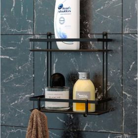 Geseus Mat Siyah ES067H Banyo Rafı