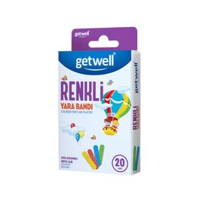 Getwell 19X72 mm 20'li Renkli Yara Bandı