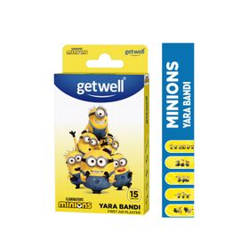 Getwell Minions Minyonlar 15 Adet Lisanslı Yara Bandı