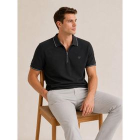 Gewer 7687 Slim Fit Erkek Polo Yaka Fermuarlı Tişört