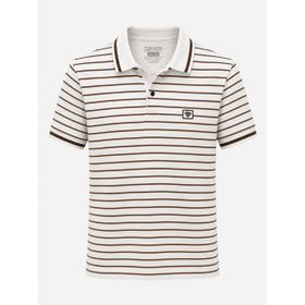 Gewer 7702 Slim Fit Erkek Polo Yaka Kısa Kol Çizgili Tişört