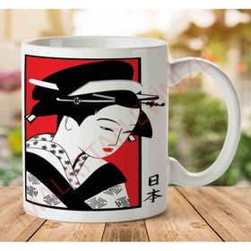 Geyşa Japonya Baskılı Kupa