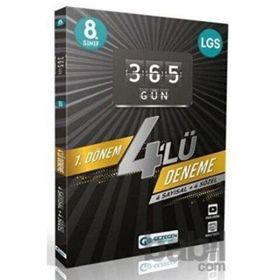 Gezegen Yayıncılık - 8. Sınıf LGS 1. Dönem 365 Gün 4 Çözümlü Deneme