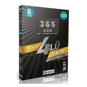 Gezegen Yayıncılık - 8. Sınıf LGS 1. Dönem 365 Gün 4 Çözümlü Deneme