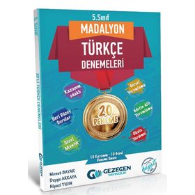 Gezegen Yayınları 5. Sınıf Madalyon 20'li Türkçe Denemeleri