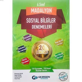 Gezegen Yayınları 6. Sınıf Madalyon Sosyal Bilgiler Denemeleri 20 Deneme