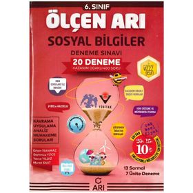 Gezegen Yayınları 6. Sınıf Madalyon Sosyal Bilgiler Denemeleri 20 Deneme