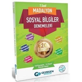 Gezegen Yayınları 7. Sınıf Madalyon Sosyal Bilgiler Denemeleri 20 Deneme