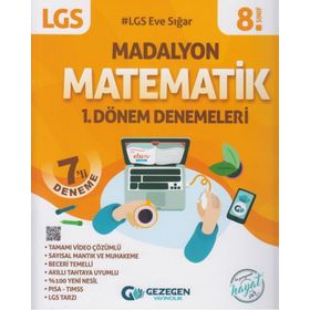 Gezegen Yayınları 8. Sınıf LGS 1. Dönem Matematik 7li Denemeleri