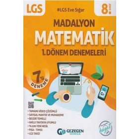 Gezegen Yayınları 8. Sınıf LGS 1. Dönem Matematik 7li Denemeleri