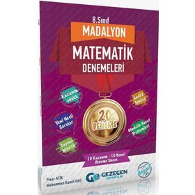 Gezegen Yayınları 8. Sınıf Madalyon Matematik 20 Deneme