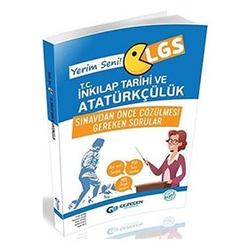 Gezegen Yayınları LGS TC İnkılap Tarihi ve Atatürkçülük Sınavdan Önce Çözülmesi Gereken Sorular
