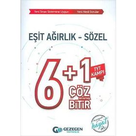 Gezegen Yayınları TYT Kampı Eşit Ağırlık Sözel 6+1 Çöz Bir Haftada Bitir