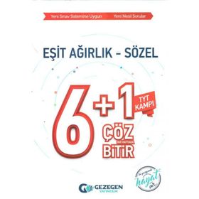 Gezegen Yayınları TYT Kampı Eşit Ağırlık Sözel 6+1 Çöz Bir Haftada Bitir
