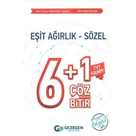 Gezegen Yayınları TYT Kampı Eşit Ağırlık Sözel 6+1 Çöz Bir Haftada Bitir